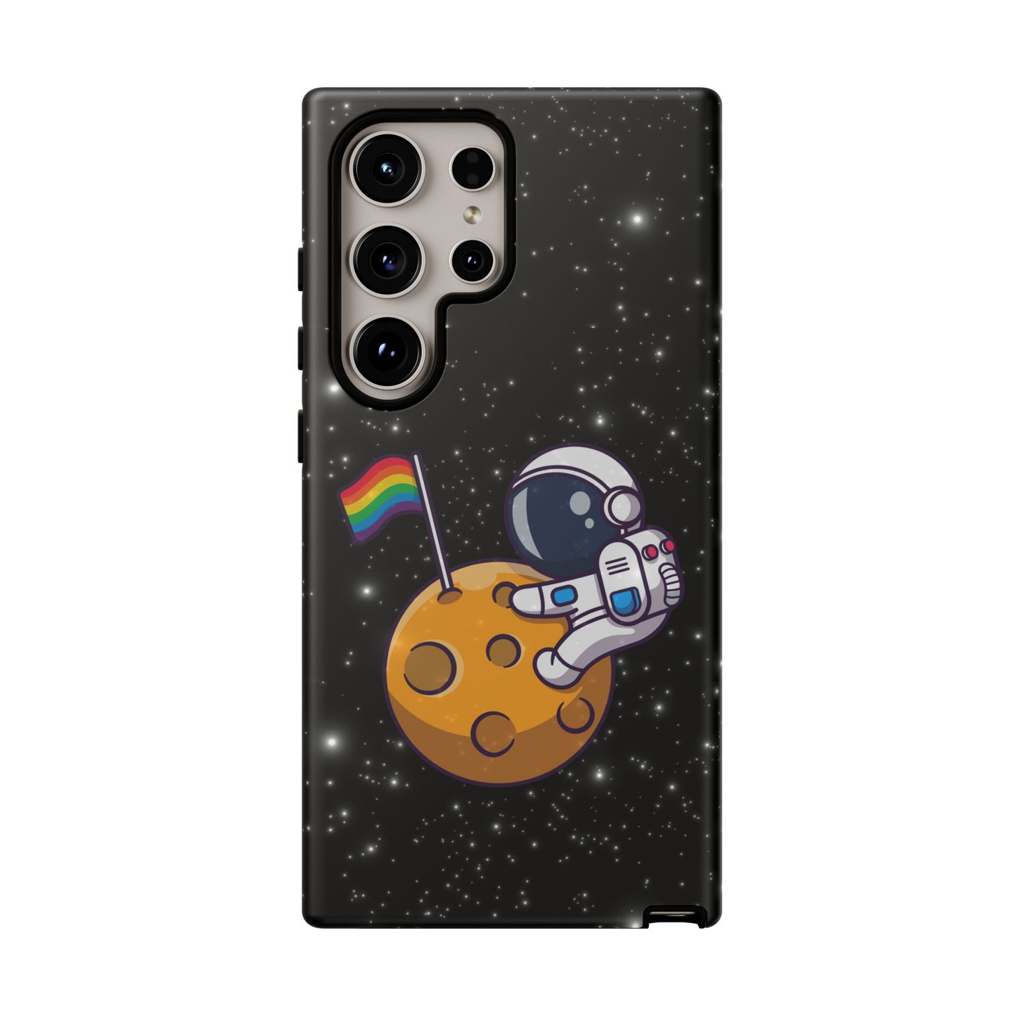 "cosmic queer" lgbtqia+ android astronaut tough phone case