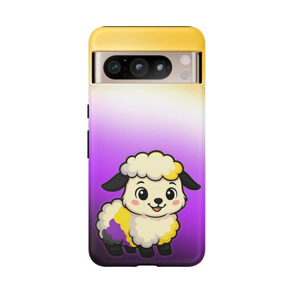 "NonbiBaaary" – Nonbinary Pride Sheep Android Tough Phone Case