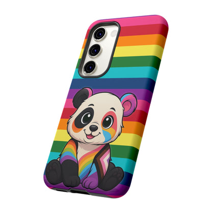 "PrideCub" – Progress + Rainbow Pride Panda Android Tough Phone Case