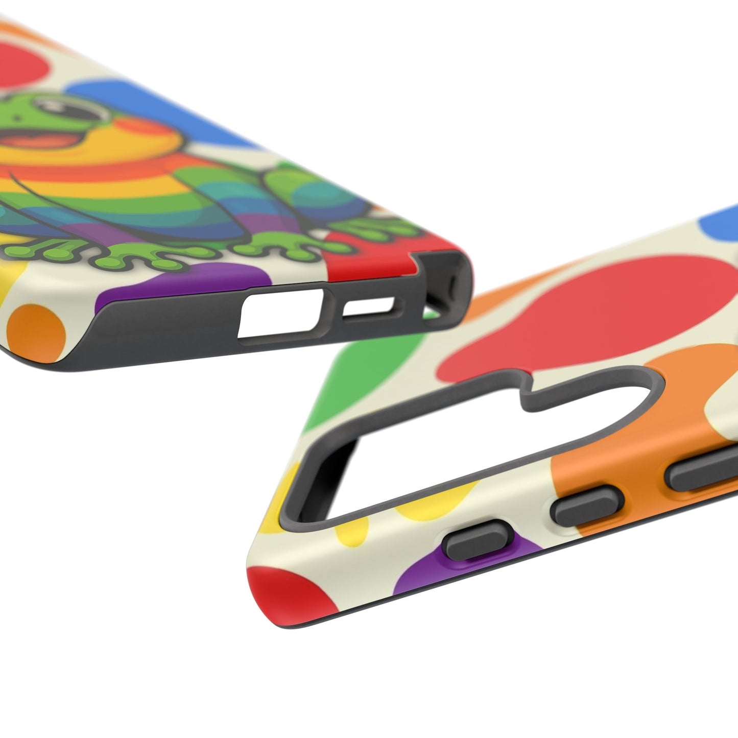 "rainbow ribbit" - lgbtqia+ pride frog android tough phone case