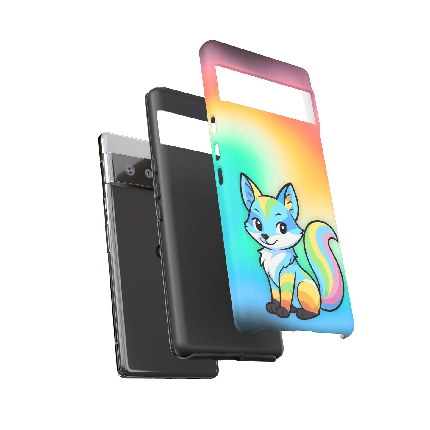 "queer as a fox" – queer pride fox android tough phone case