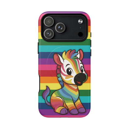 "Zee the O.G." – Original Rainbow Pride Zebra MagSafe® iPhone Tough Case