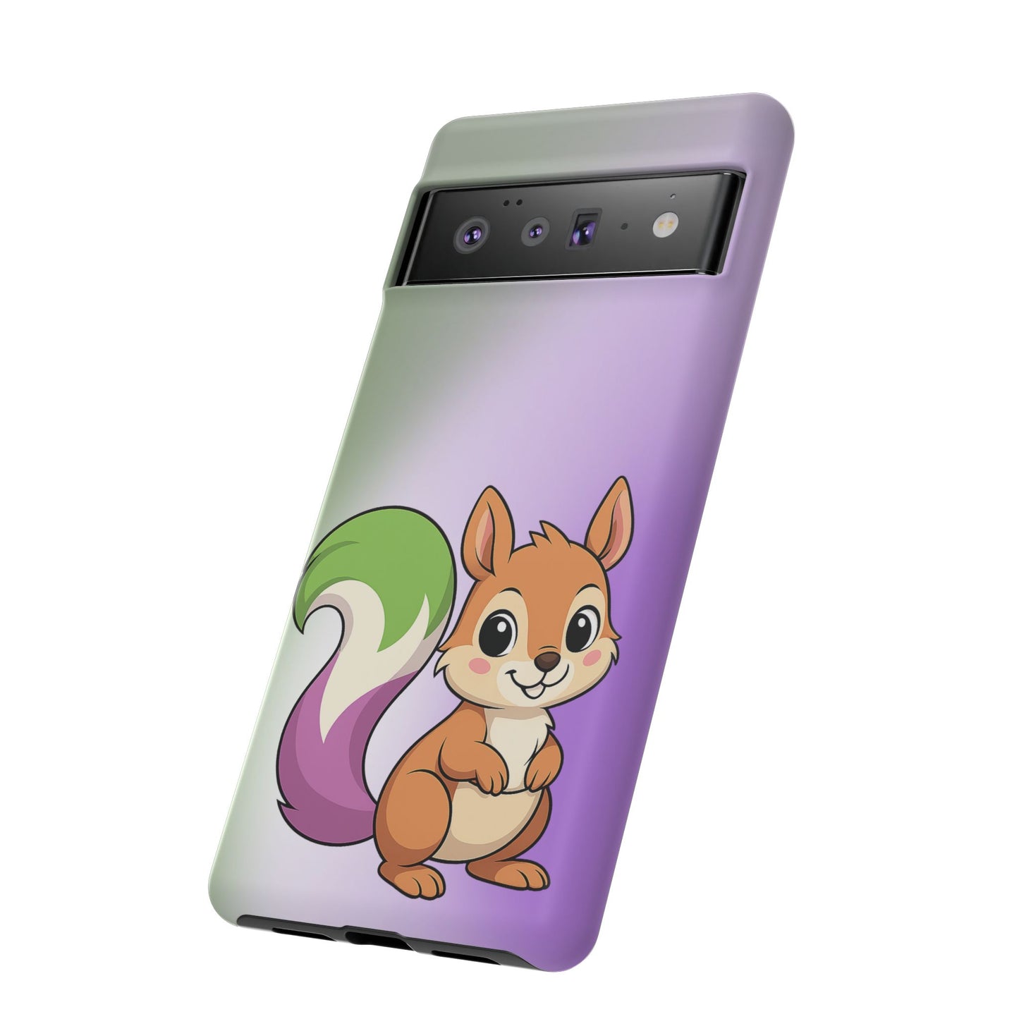 "queeriosity"– genderqueer squirrel pride android tough phone case
