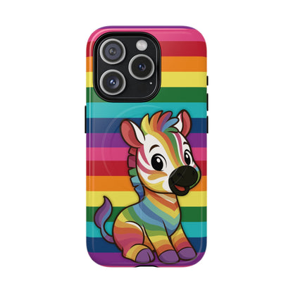 "Zee the O.G." – Original Rainbow Pride Zebra MagSafe® iPhone Tough Case
