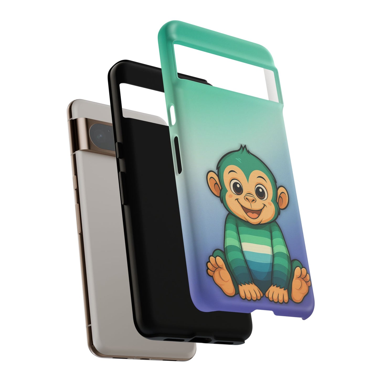 "monkey love" – gay [mlm] pride android tough phone case