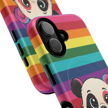 "PrideCub" – Progress + Rainbow Pride Panda MagSafe® iPhone Tough Case