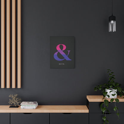 Both. | Bisexual Pride Identity Canvas Wall Art