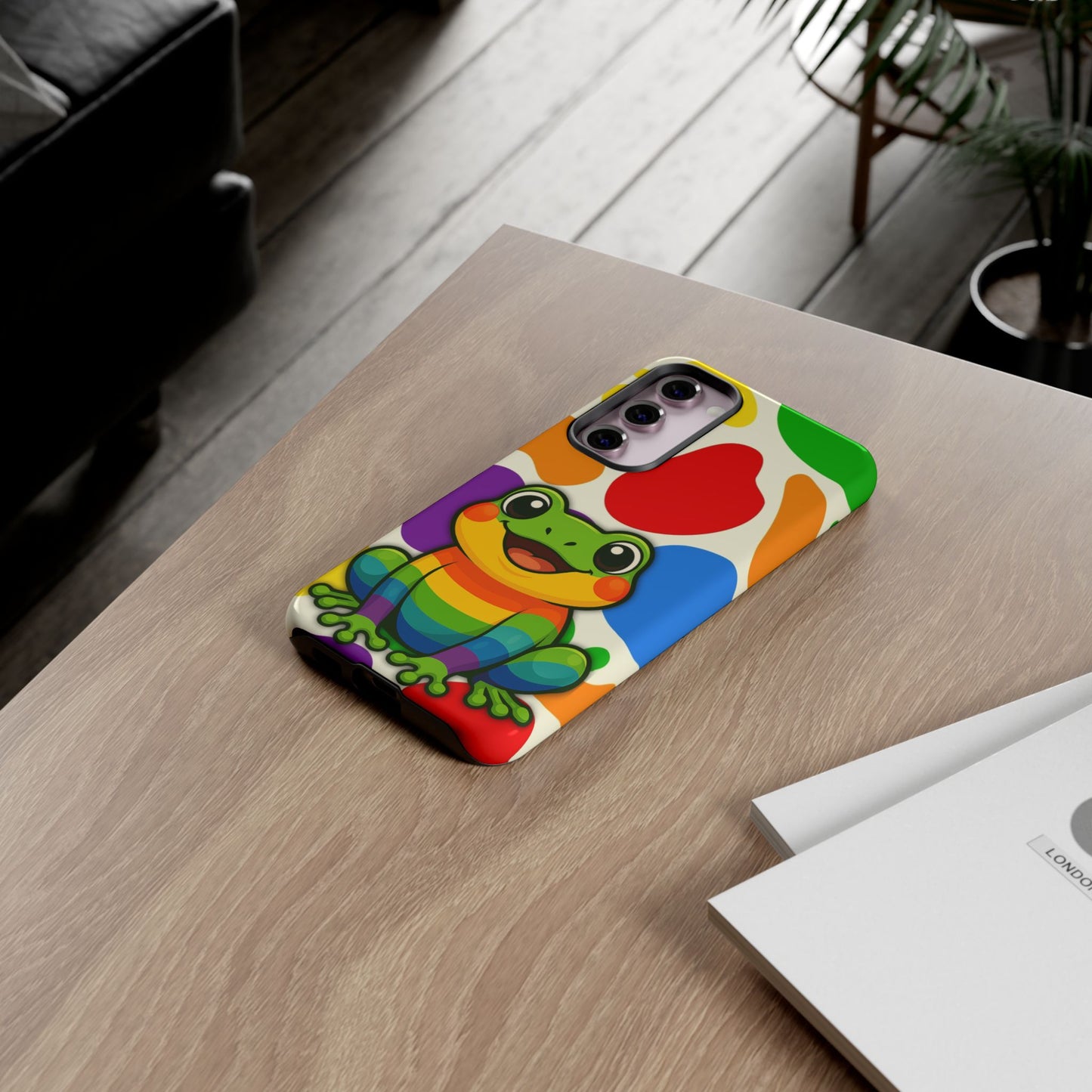 "rainbow ribbit" - lgbtqia+ pride frog android tough phone case
