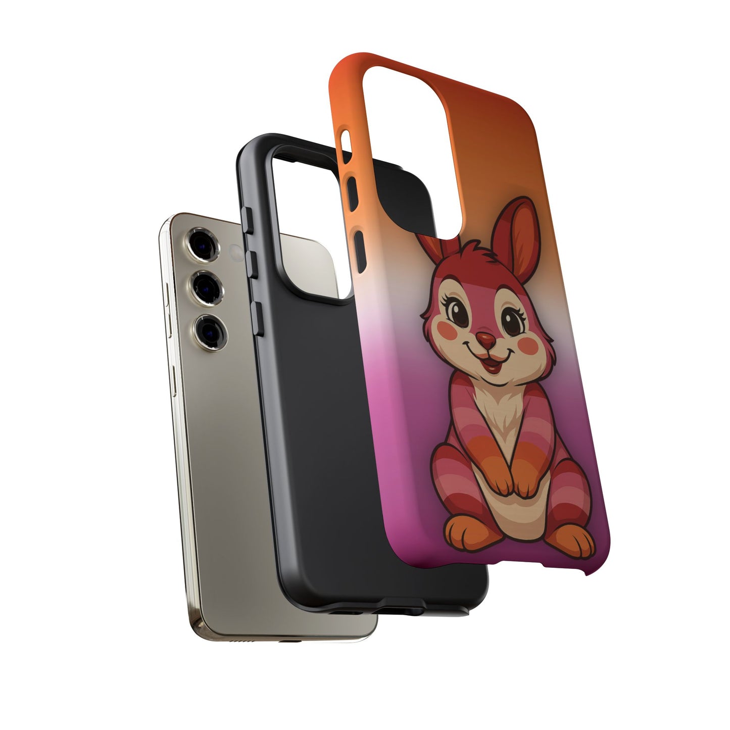 "hare to slay" – lesbian [femme] bunny android tough phone case