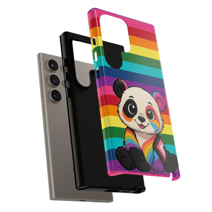 "PrideCub" – Progress + Rainbow Pride Panda Android Tough Phone Case