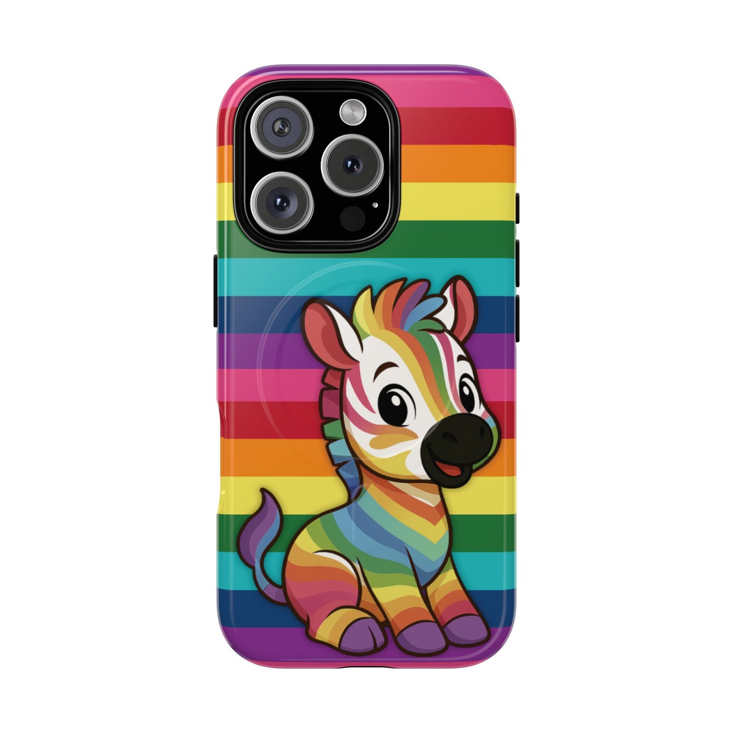 "zee the o.g." – original rainbow pride zebra magsafe® iphone tough case