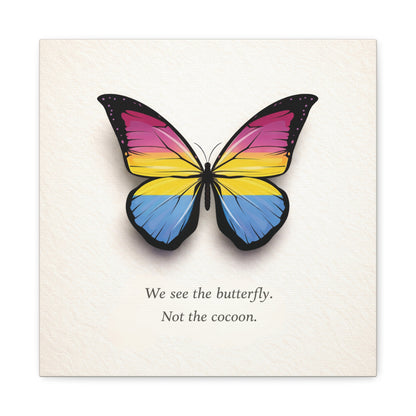 Pan Pride Butterfly | Metamorphosis Series Canvas Wall Art
