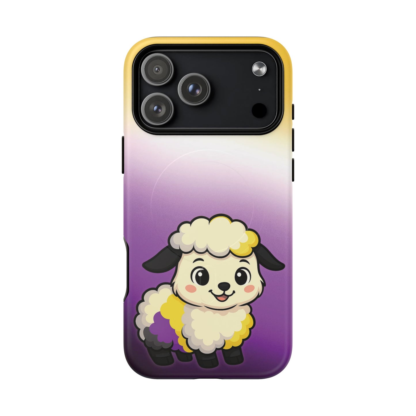 "nonbibaaary" – nonbinary pride sheep magsafe® iphone tough case