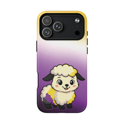 "NonbiBaaary" – Nonbinary Pride Sheep MagSafe® iPhone Tough Case