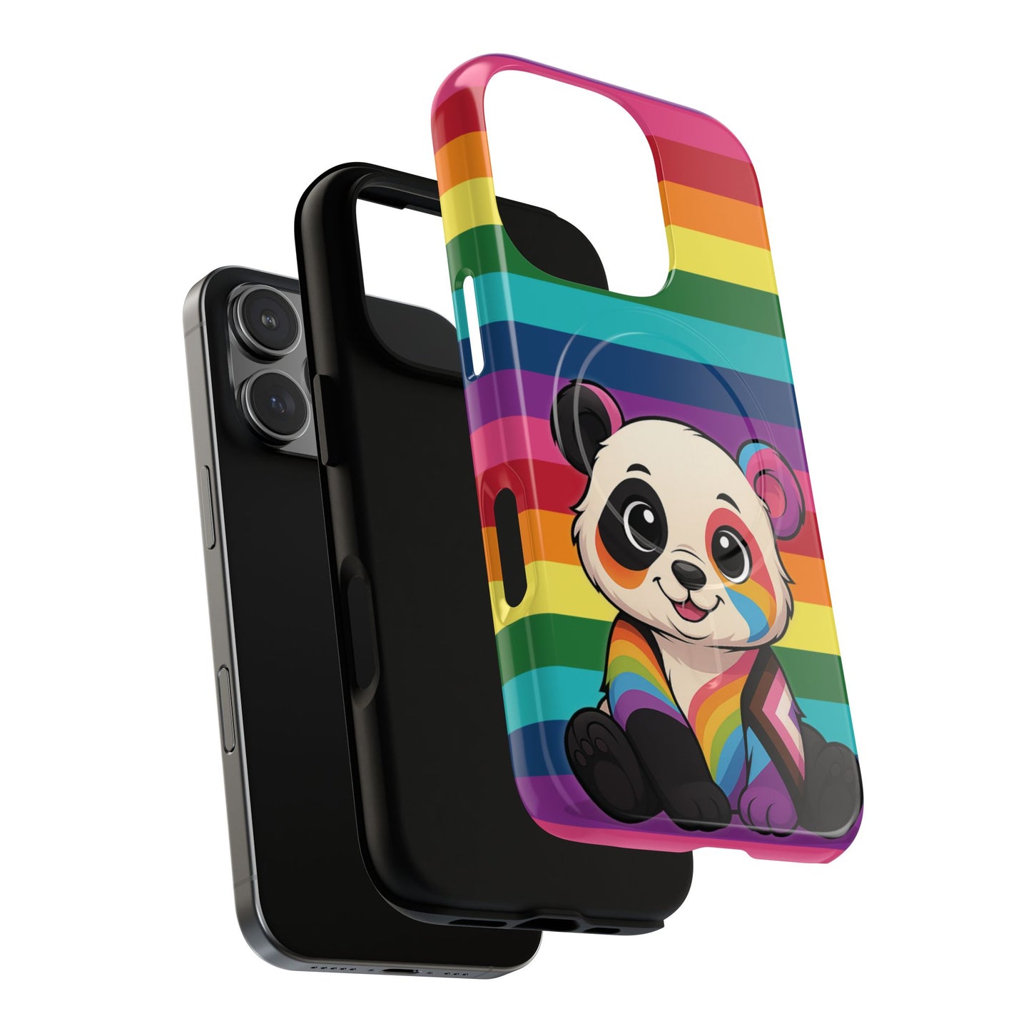"pridecub" – progress + rainbow pride panda magsafe® iphone tough case