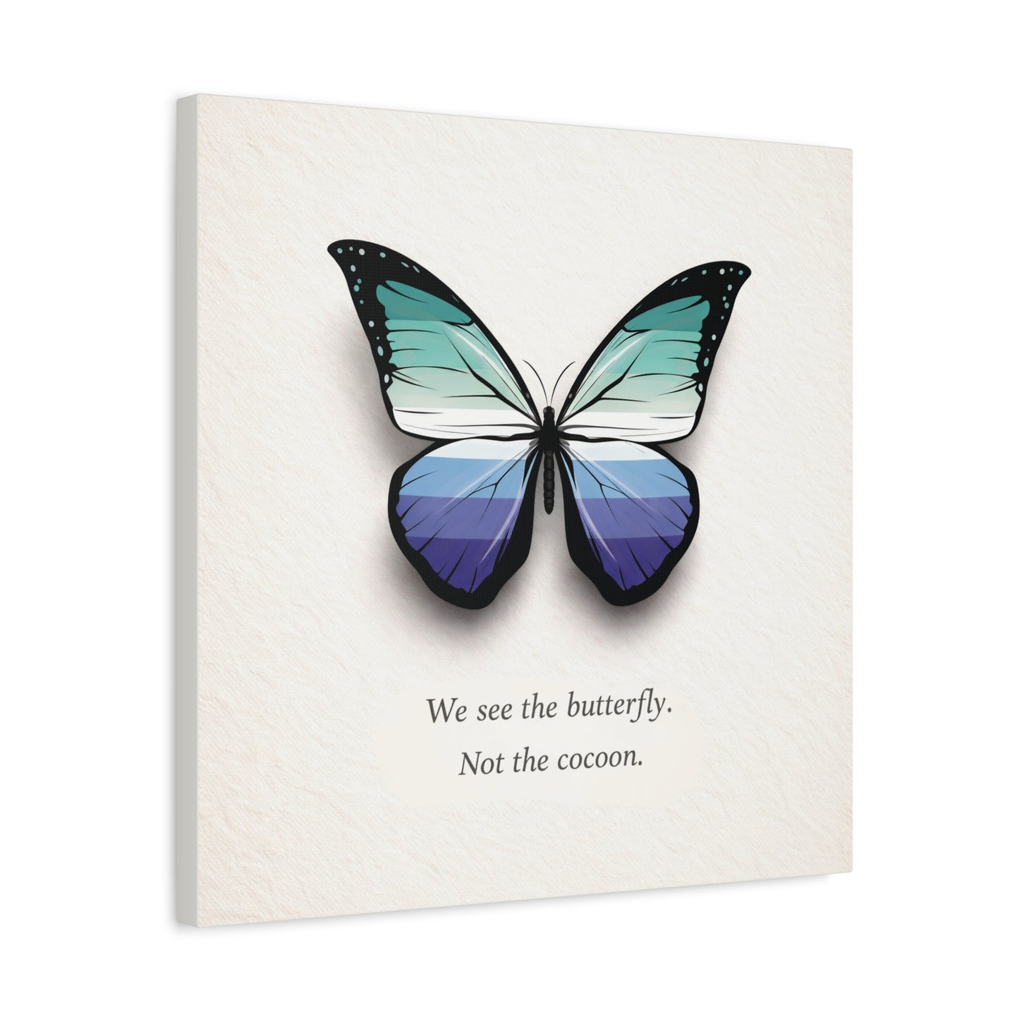 gay male pride butterfly | metamorphosis series canvas wall art