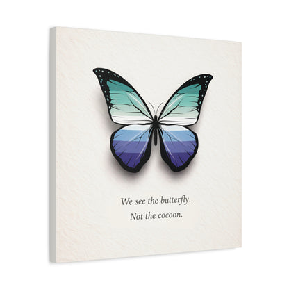 Gay Male Pride Butterfly | Metamorphosis Series Canvas Wall Art