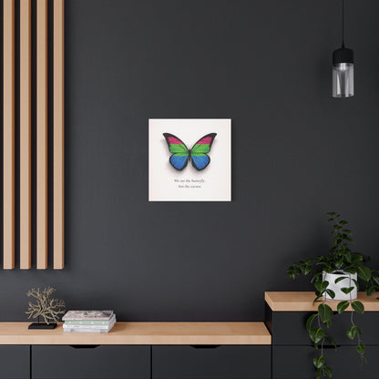 Poly Pride Butterfly | Metamorphosis Series Canvas Wall Art