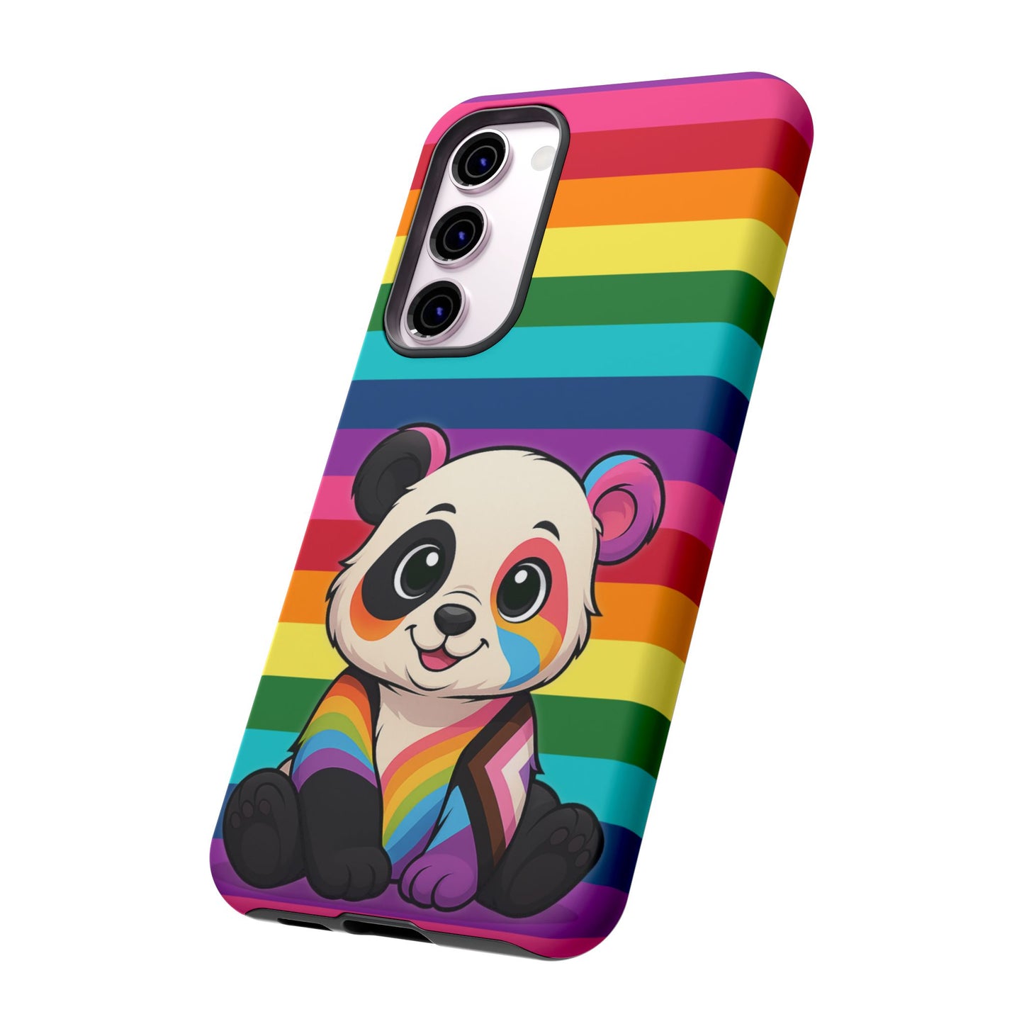 "pridecub" – progress + rainbow pride panda android tough phone case