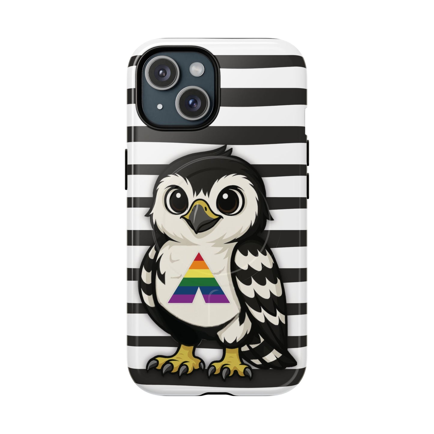 "fly with pride" – lgbtqia+ ally pride hawk magsafe® iphone tough case