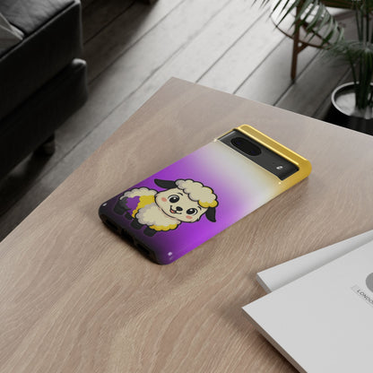 "NonbiBaaary" – Nonbinary Pride Sheep Android Tough Phone Case