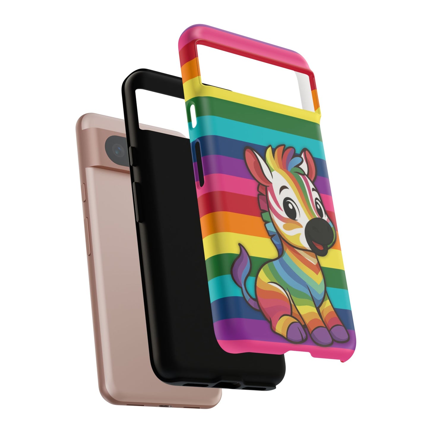 "zee the o.g." – original rainbow pride zebra android tough phone case