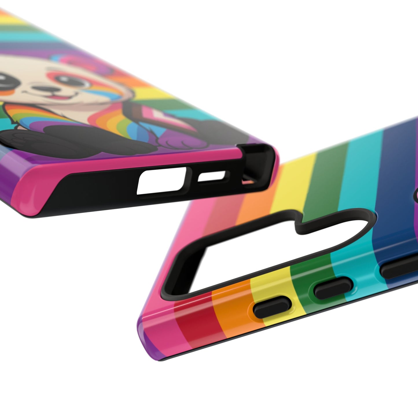 "pridecub" – progress + rainbow pride panda android tough phone case