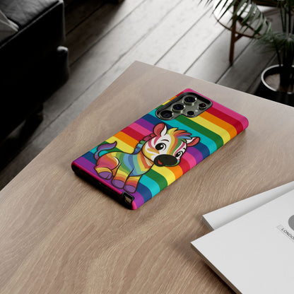 "Zee the O.G." – Original Rainbow Pride Zebra Android Tough Phone Case