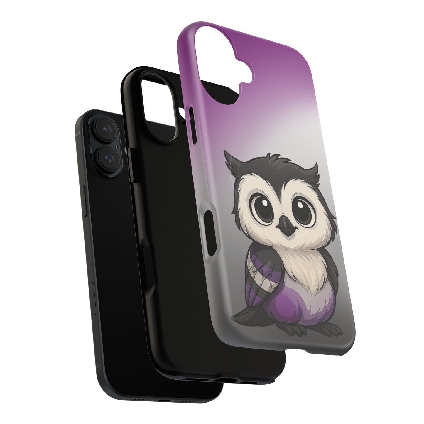 "ace-wise" – asexual pride owl magsafe® iphone tough case