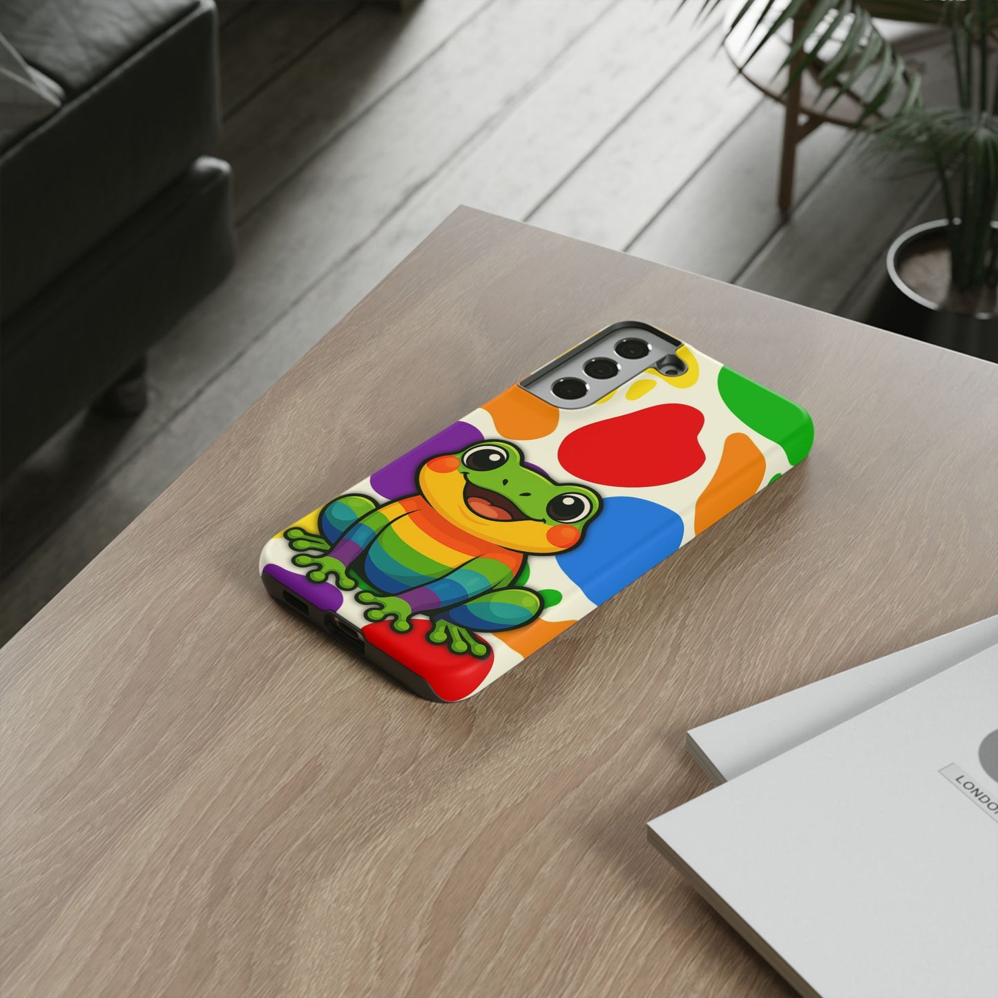 "rainbow ribbit" - lgbtqia+ pride frog android tough phone case