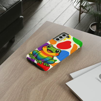 "Rainbow Ribbit" - LGBTQIA+ Pride Frog Android Tough Phone Case