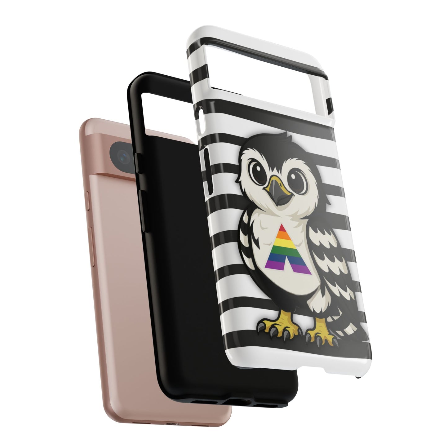 "fly with pride" – lgbtqia+ ally pride hawk android tough phone case
