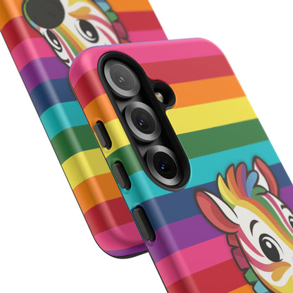"Zee the O.G." – Original Rainbow Pride Zebra Android Tough Phone Case