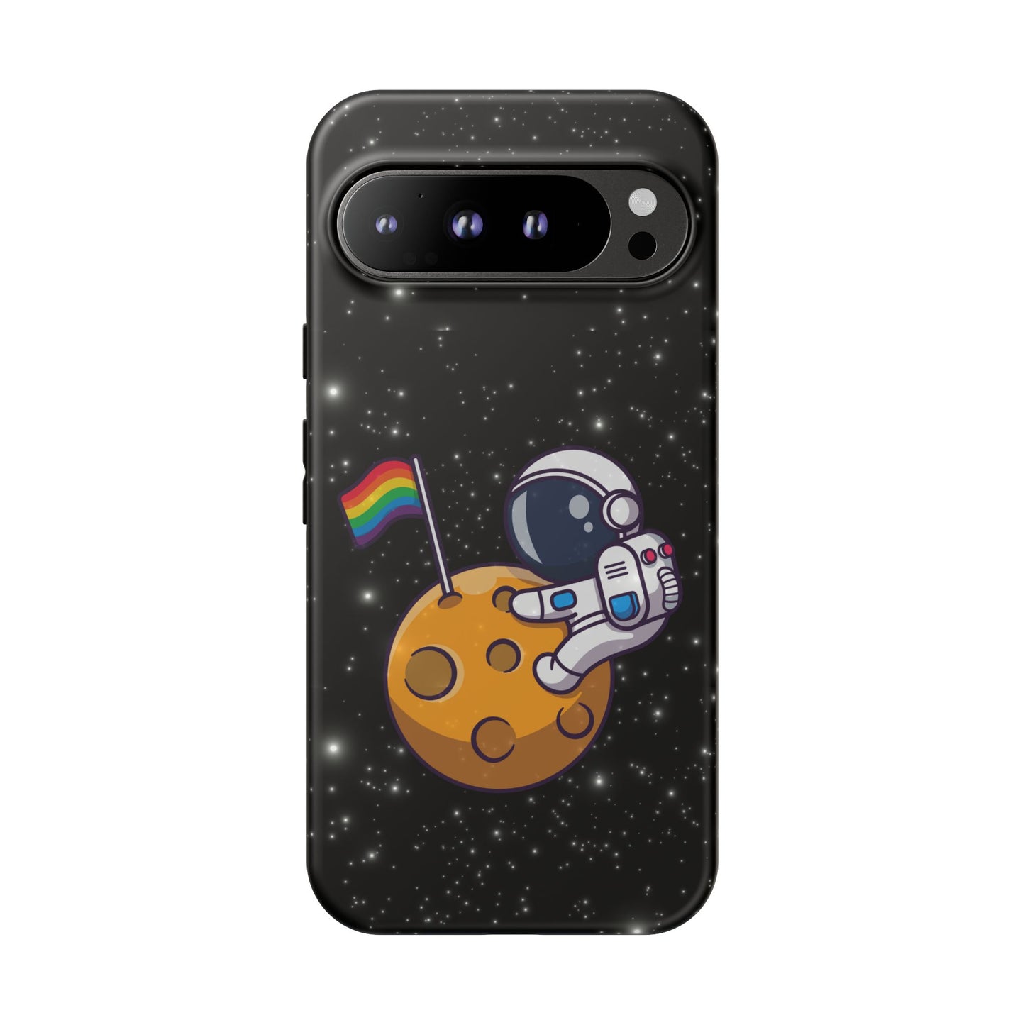 "cosmic queer" lgbtqia+ android astronaut tough phone case