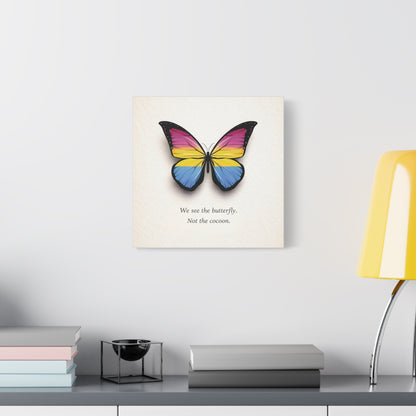 Pan Pride Butterfly | Metamorphosis Series Canvas Wall Art