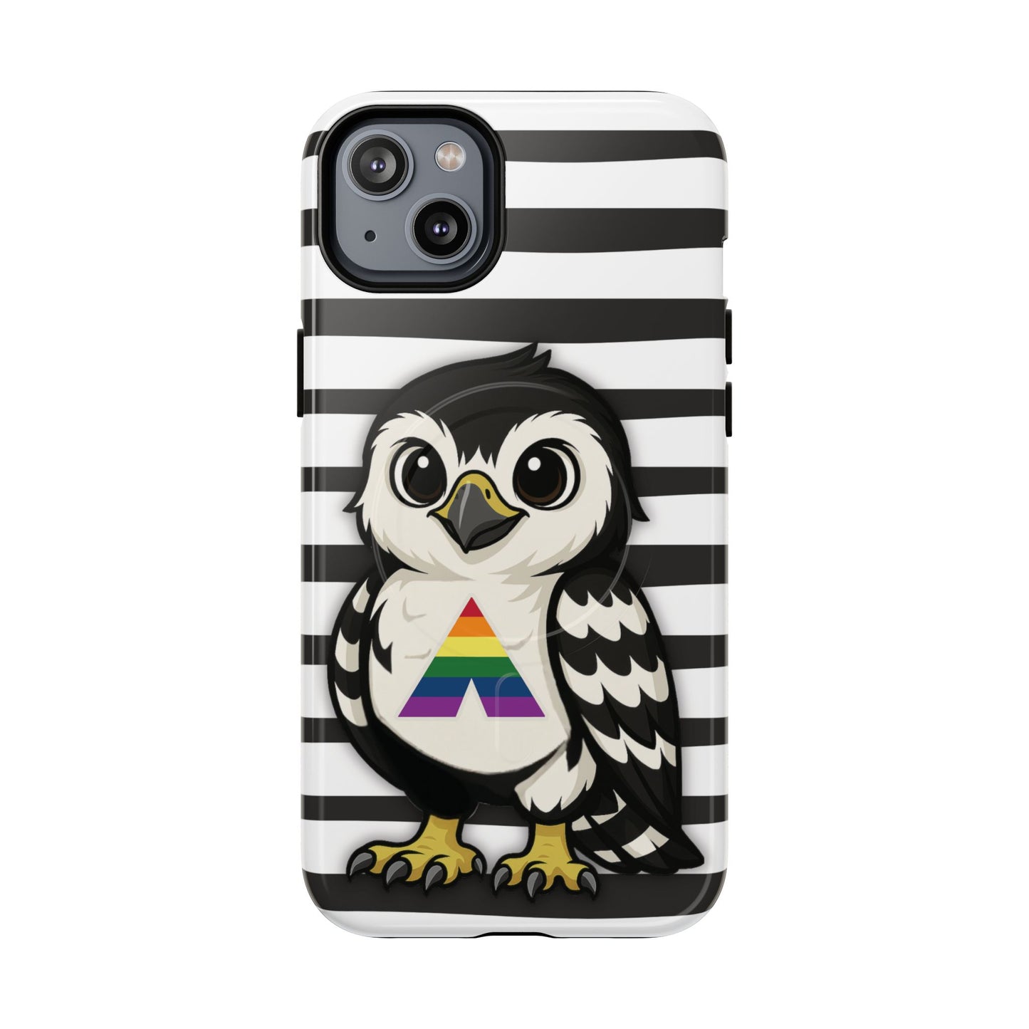 "fly with pride" – lgbtqia+ ally pride hawk magsafe® iphone tough case