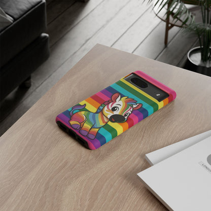 "Zee the O.G." – Original Rainbow Pride Zebra Android Tough Phone Case