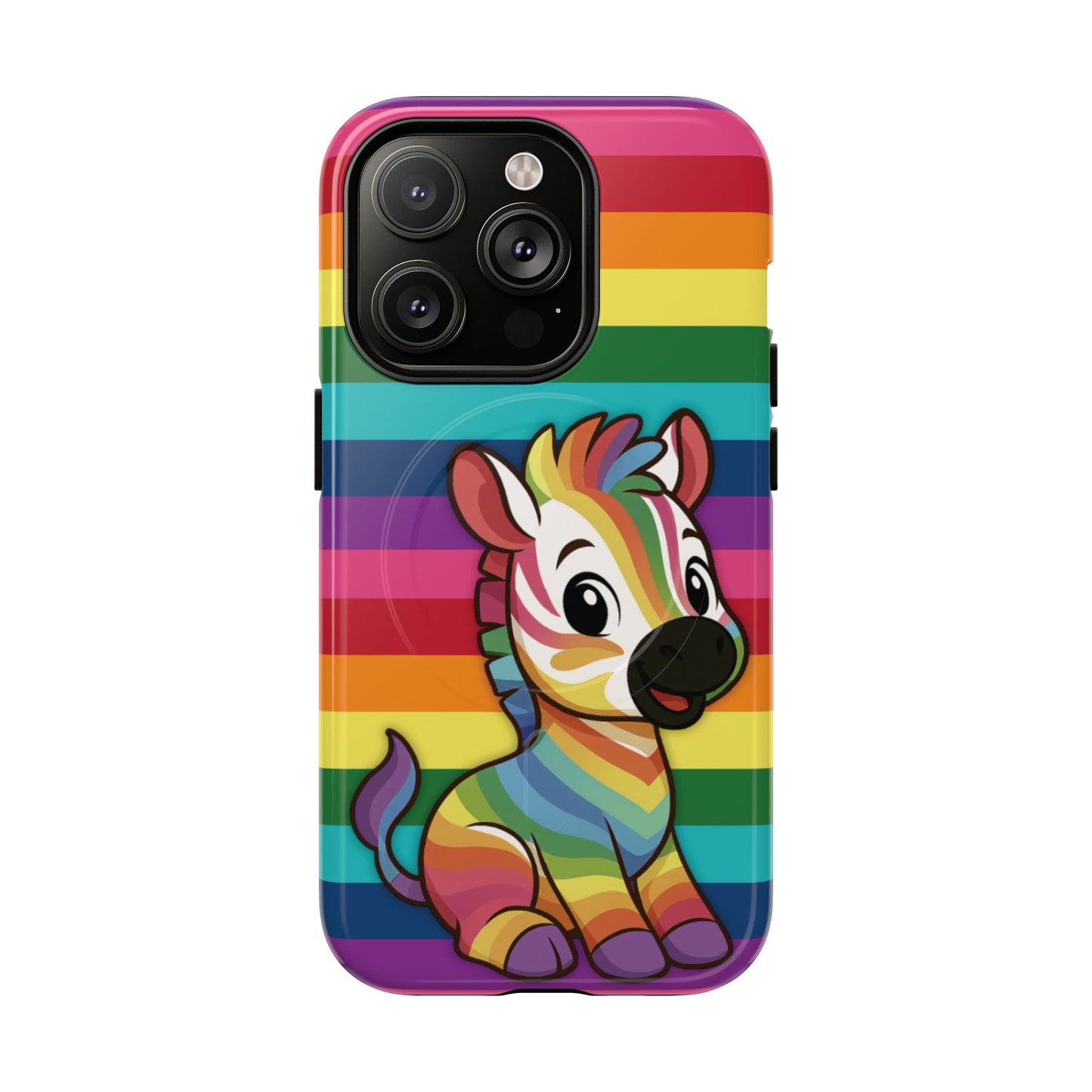 "zee the o.g." – original rainbow pride zebra magsafe® iphone tough case