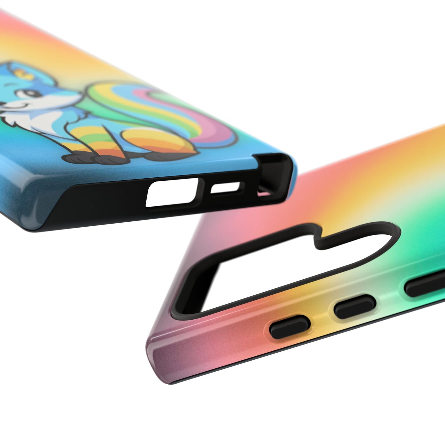 "queer as a fox" – queer pride fox android tough phone case