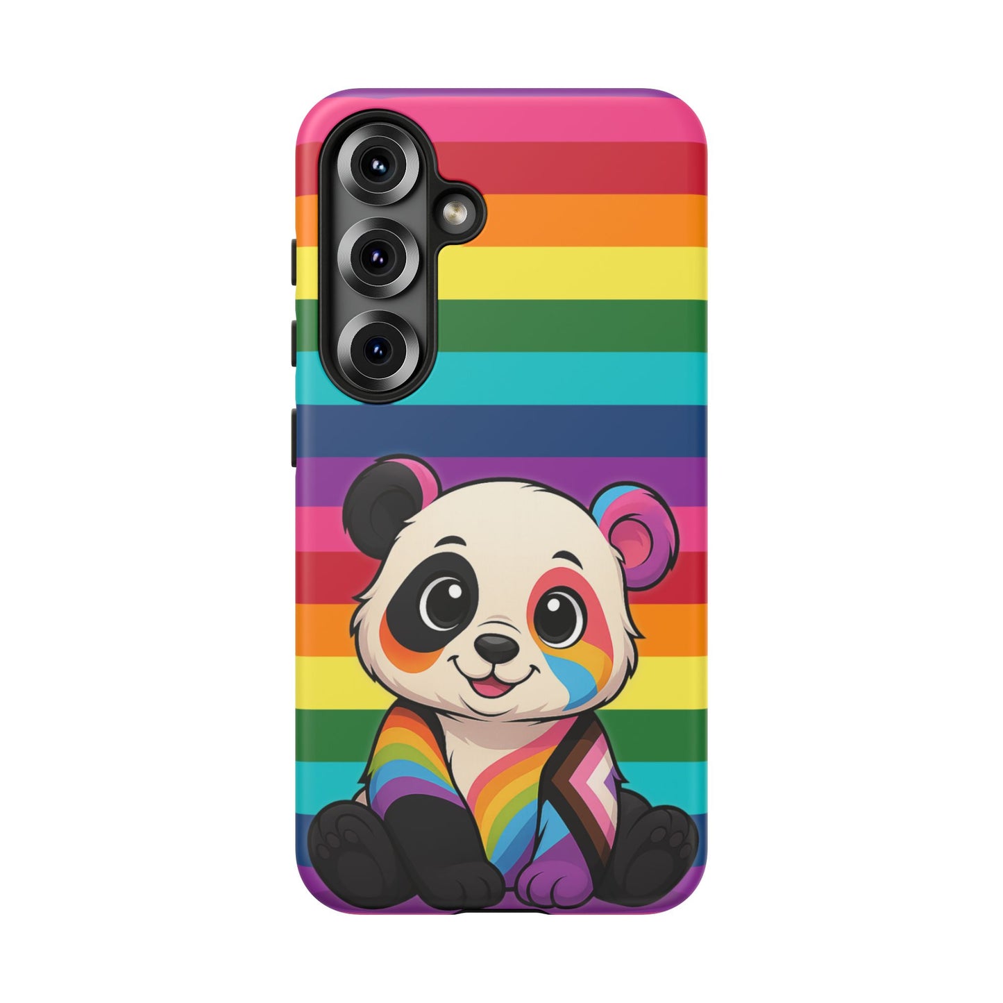 "pridecub" – progress + rainbow pride panda android tough phone case