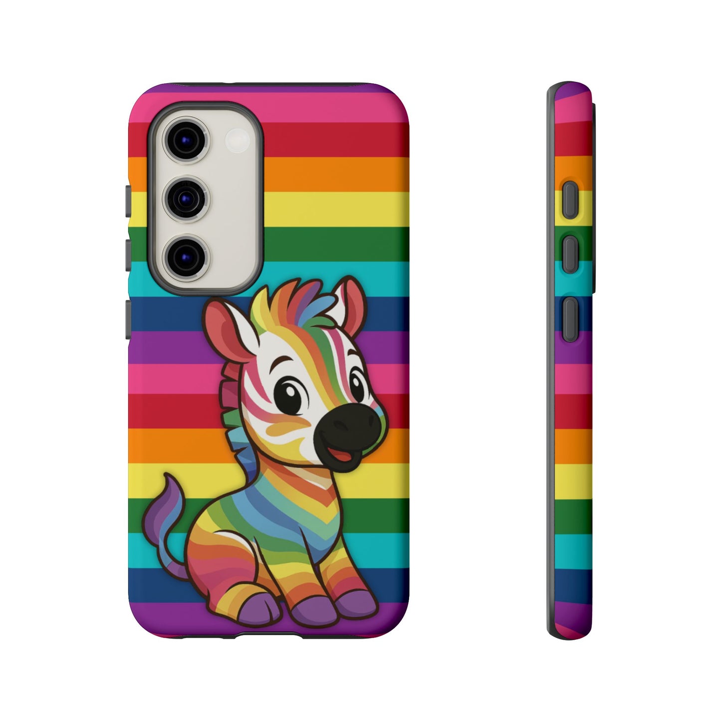 "zee the o.g." – original rainbow pride zebra android tough phone case