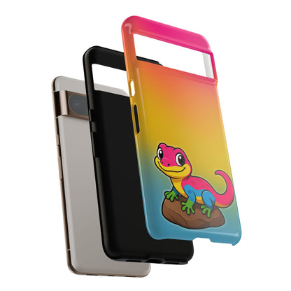 "Pan-tastic Voyage" – Pansexual Pride Gecko Android Tough Phone Case