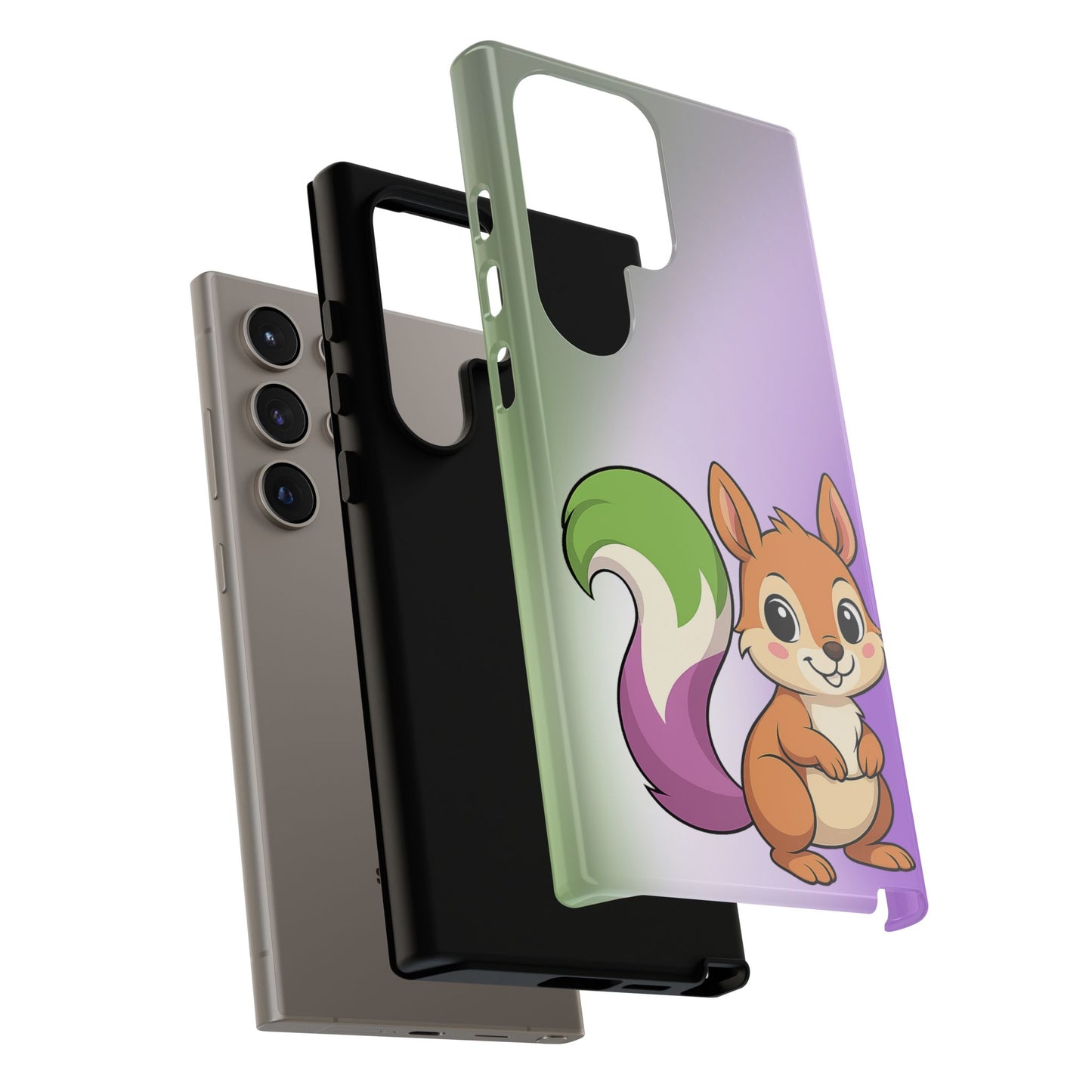 "queeriosity"– genderqueer squirrel pride android tough phone case