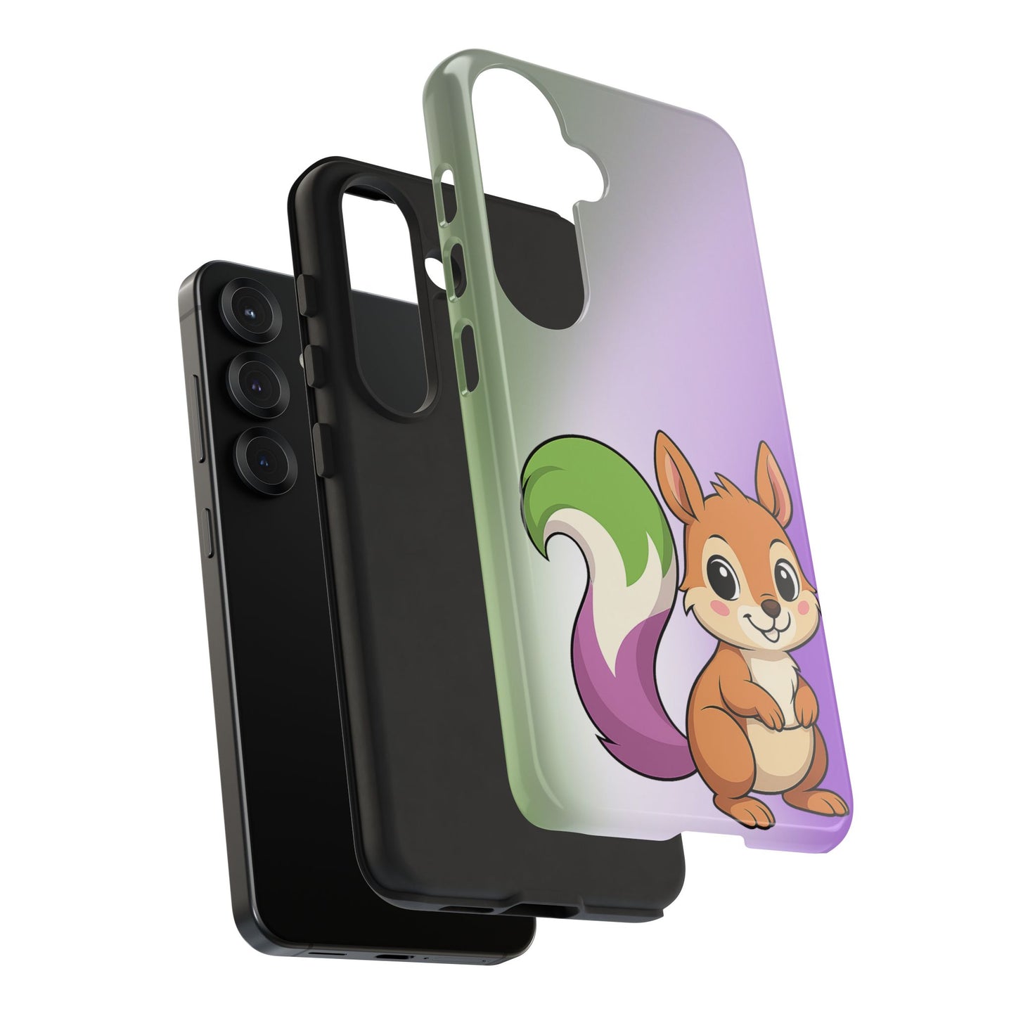 "queeriosity"– genderqueer squirrel pride android tough phone case