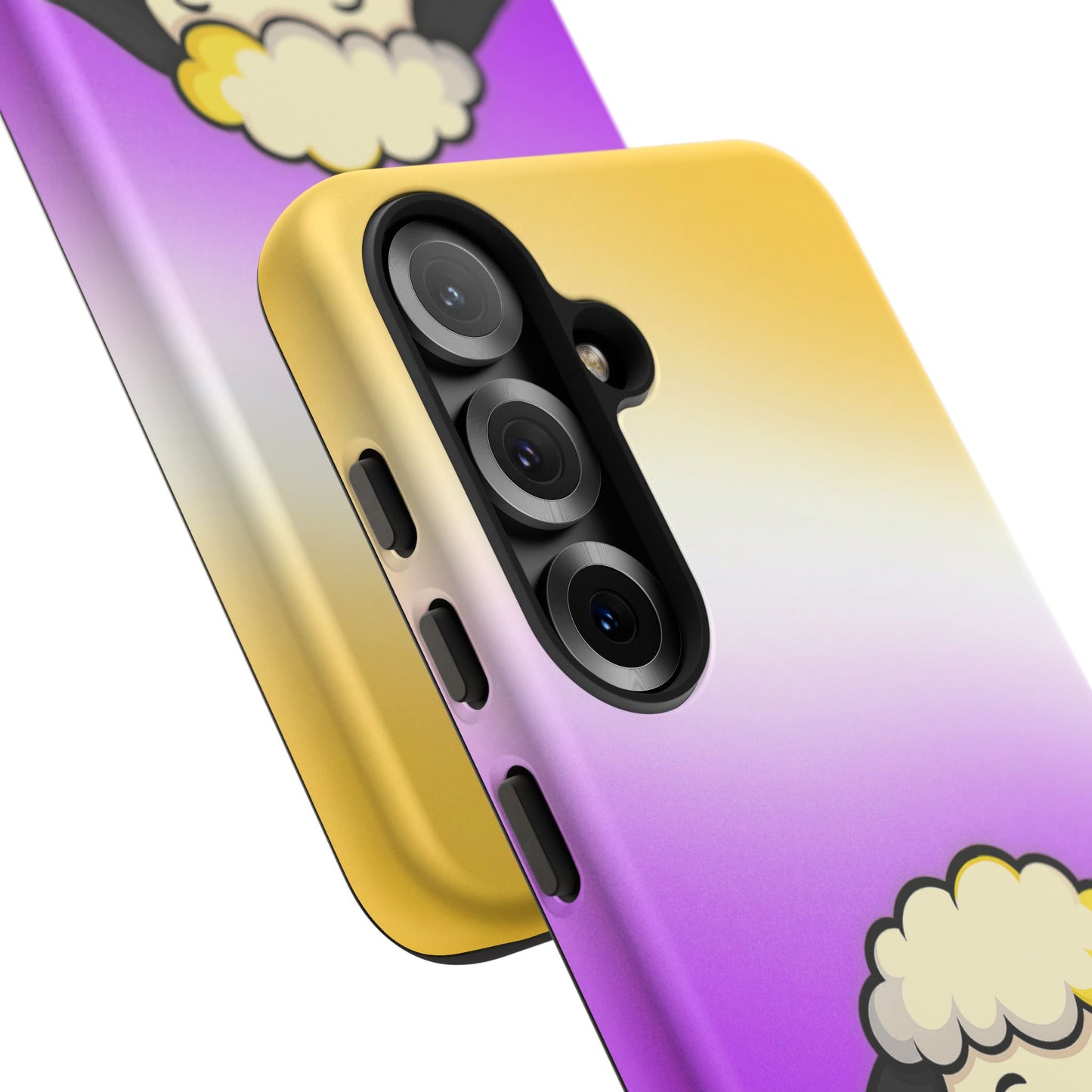 "nonbibaaary" – nonbinary pride sheep android tough phone case