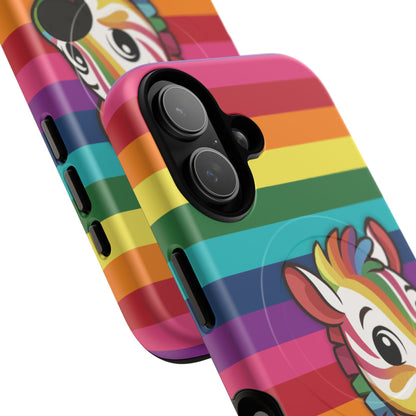 "Zee the O.G." – Original Rainbow Pride Zebra MagSafe® iPhone Tough Case