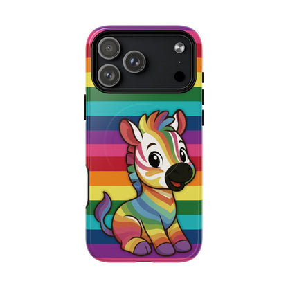 "Zee the O.G." – Original Rainbow Pride Zebra MagSafe® iPhone Tough Case