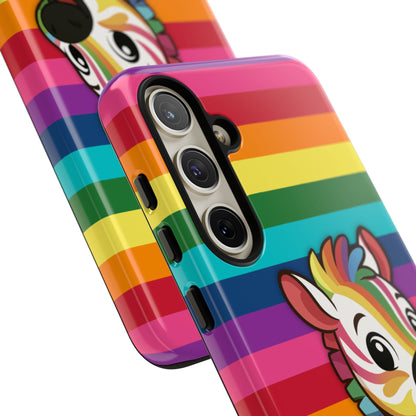 "Zee the O.G." – Original Rainbow Pride Zebra Android Tough Phone Case
