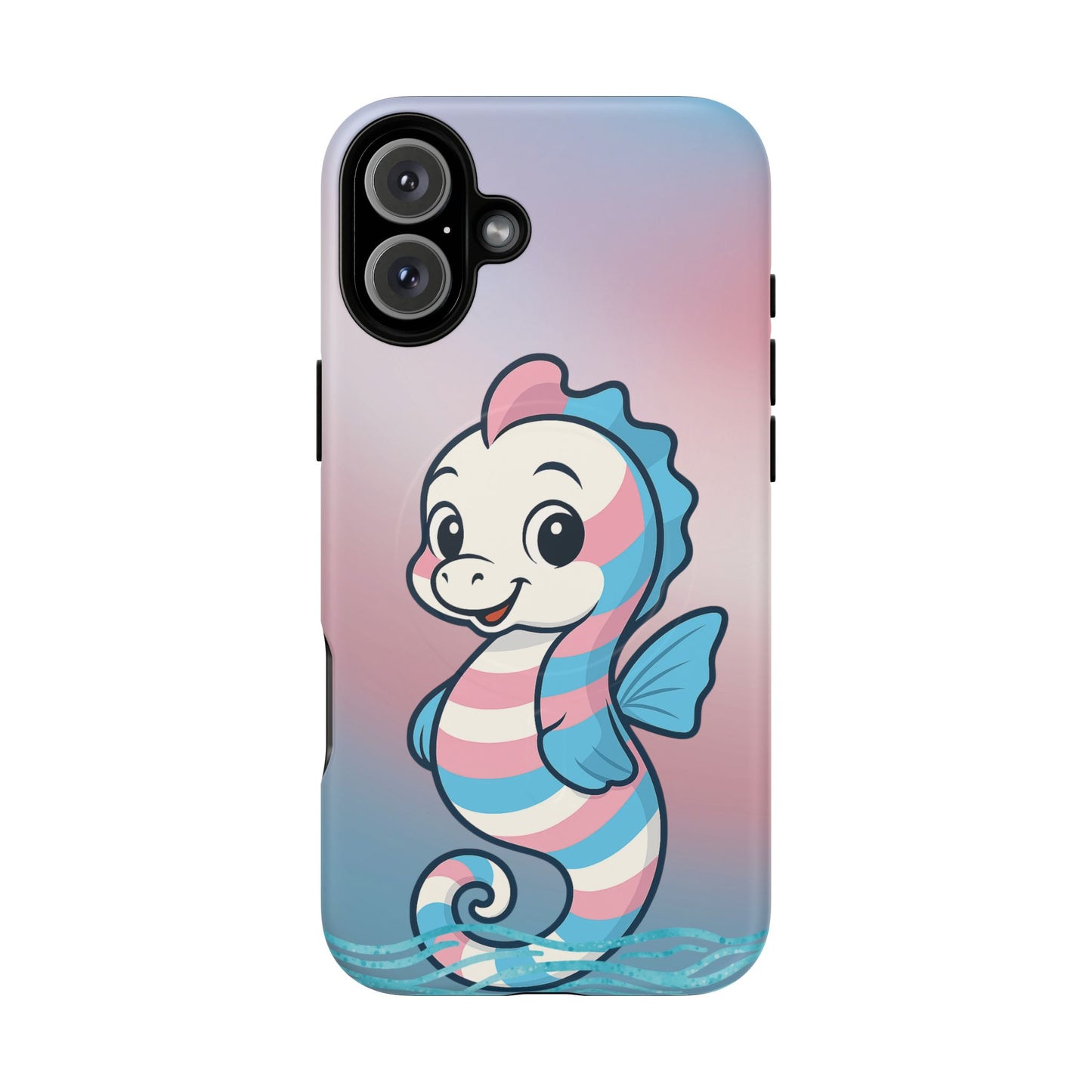 "sea me" – trans pride seahorse magsafe® iphone tough case