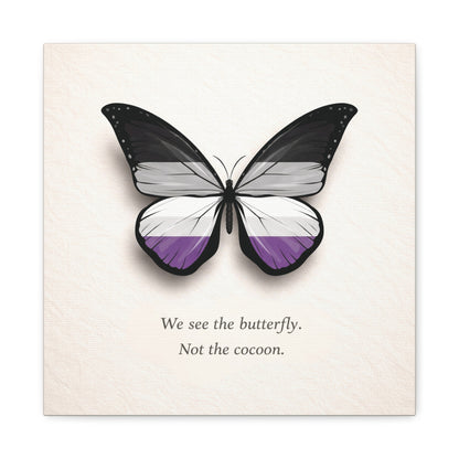Asexual Pride Butterfly | Metamorphosis Series Canvas Wall Art